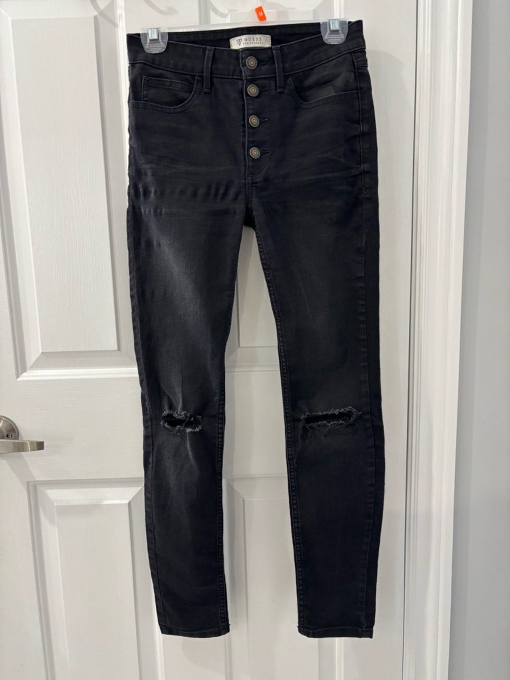 Guess Sexy Curve Mid-Rise Skinny Jeans in Dark Indigo - Size 26